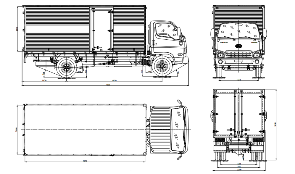 hd800-8-tan-thung-kin HD800 thùng mui bạt - Xe tải 8 tấn Hyundai 8T